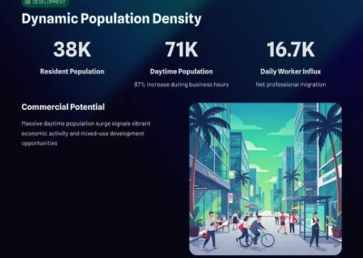 Coral Gables population density and daytime workforce trends